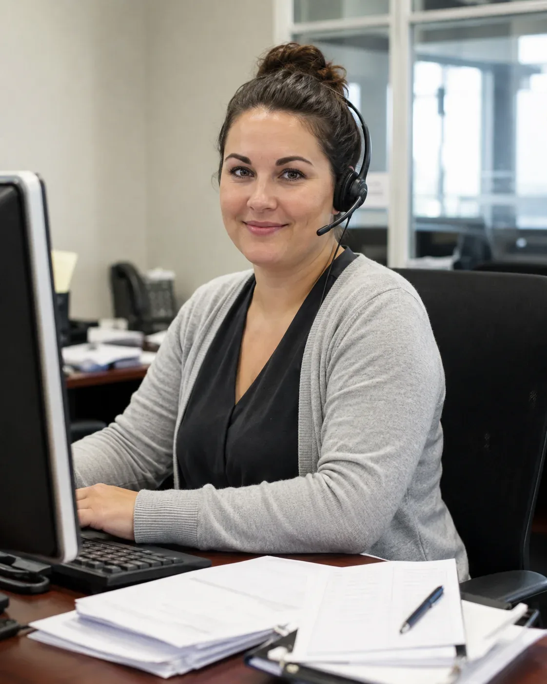 Technicien arrivant chez un client pour une demande de service