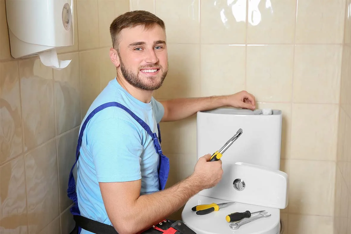 Raccordement et réparation d’une toilette